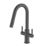 Clearwater Topaz TOP30MB Double Lever Tap with Twin Spray Pull-Out Matt Black