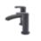 Highlife Bathrooms Coll Matt Black 122mm Deck Mounted Lever 2 Tap Holes Bath Mixer Tap