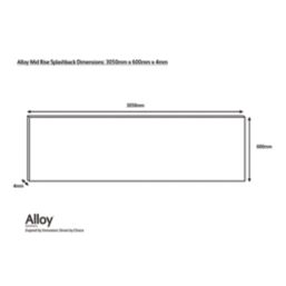 Wilsonart  Terra Grey/Seabreeze Green Mid-Rise Splashback 3050mm x 600mm x 4mm