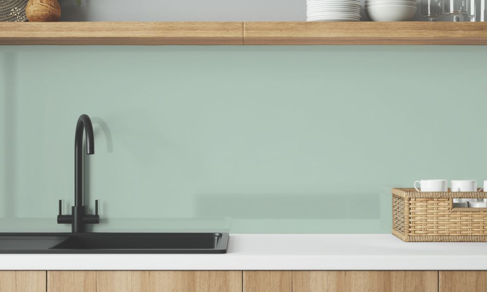 Wilsonart  Terra Grey / Seabreeze Green Mid-Rise Splashback 3050mm x 600mm x 4mm