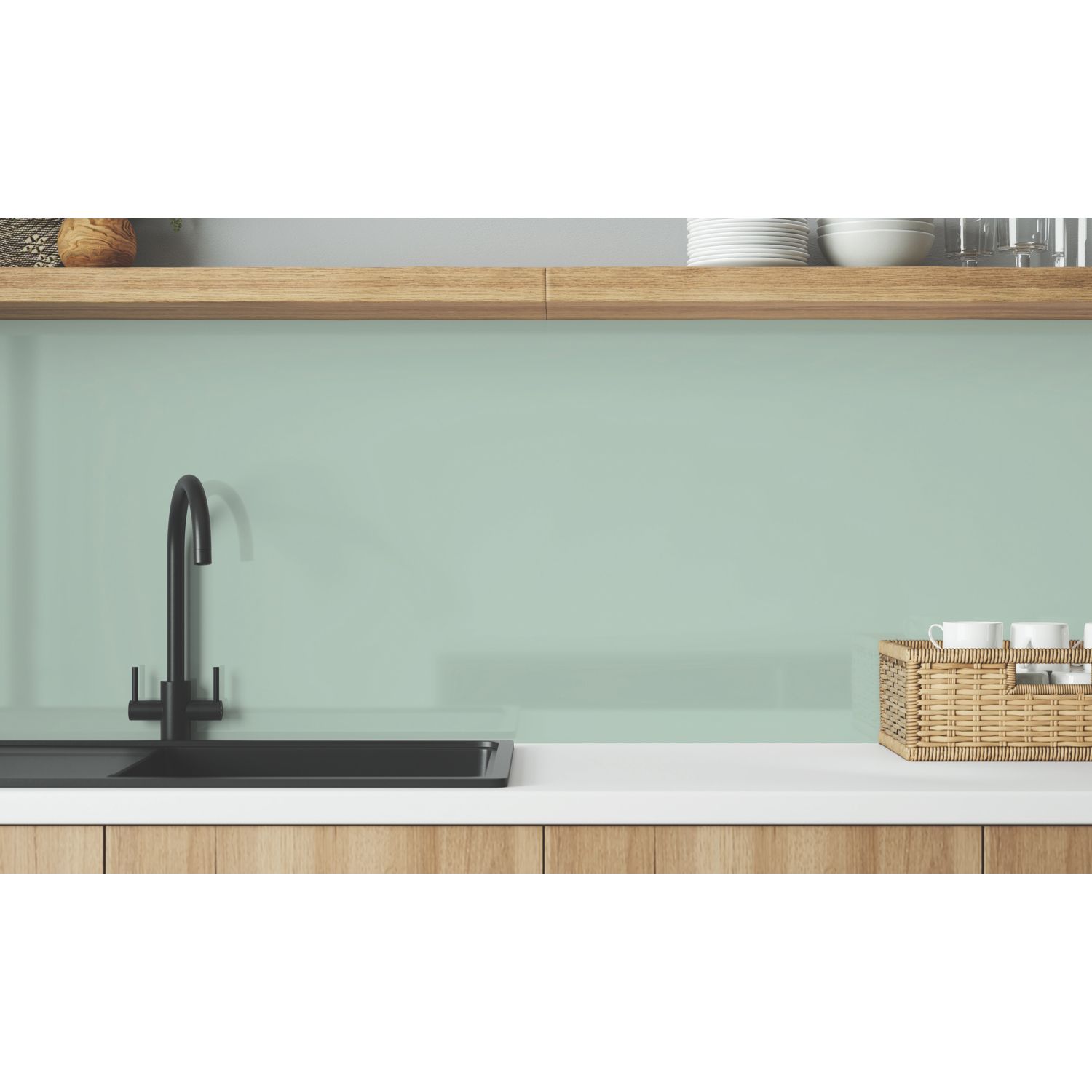 Wilsonart Terra Grey/Seabreeze Green Mid-Rise Splashback 3050mm x 600mm x 4mm (596JL)