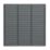 Forest  Single-Slatted  Garden Fence Panel Anthracite Grey 6' x 6' Pack of 3