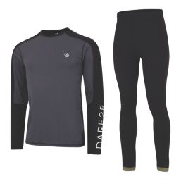 Dare 2B Exchange IV Base Layer T-Shirt & Bottoms Set Black & Ebony Small