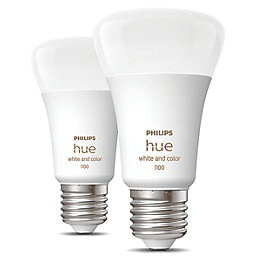 Philips Hue  ES A19 RGB & White LED Smart Light Bulb 8.5W 806lm 2 Pack