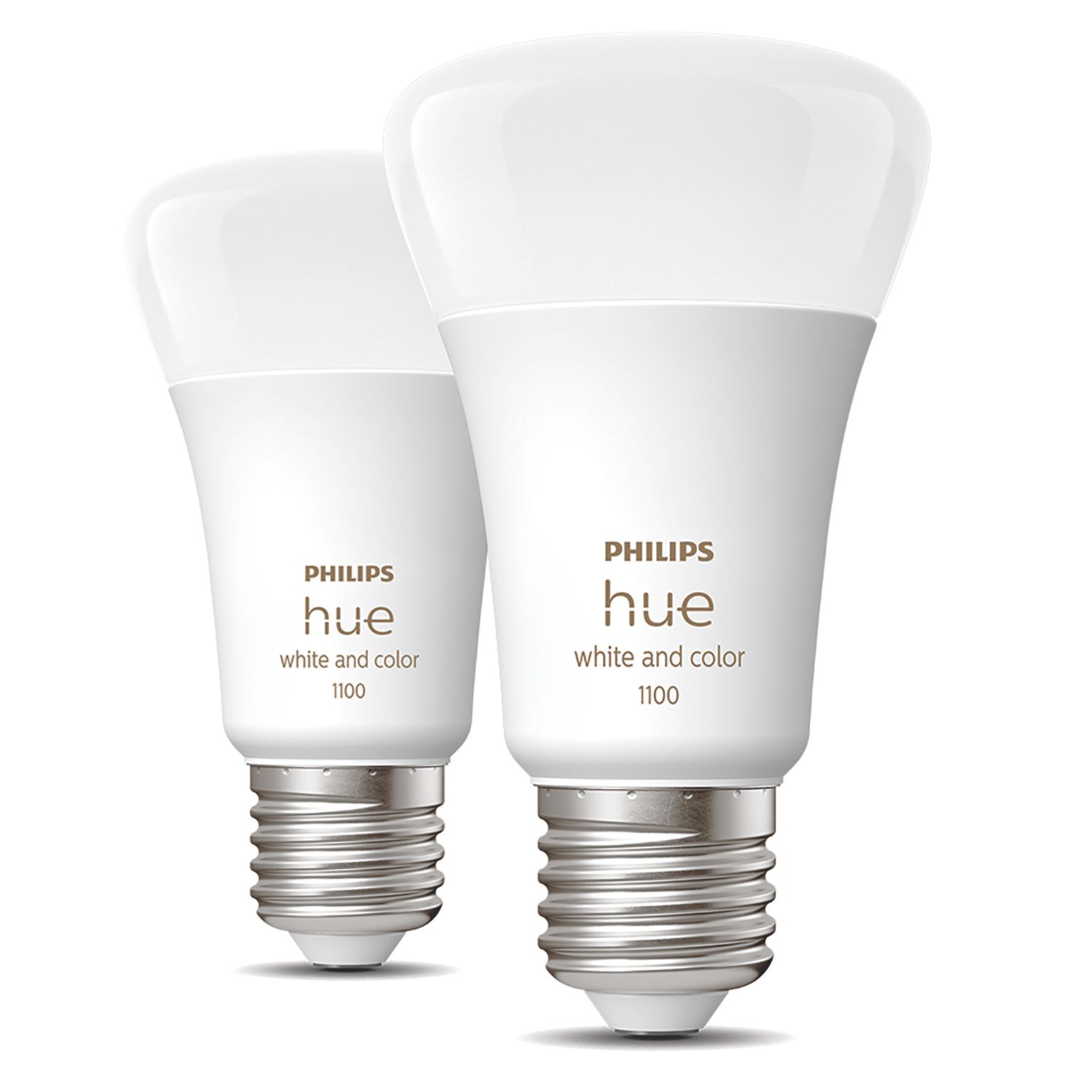 Philips Hue E27 A19 RGB & White LED Smart Light Bulb 8.5W 806lm 2 Pack (596PP)