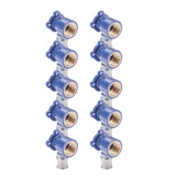 Wavin Tigris  Multi-Layer Composite Press-Fit Adapting 90° BSP Female Plate Elbows 0.75" x 20mm 10 Pack