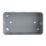 Contactum  2-Gang Metal-Clad  Back Box 47mm