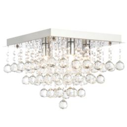 Spa Orlando 5-Light Flush Ceiling Light Chrome - Screwfix
