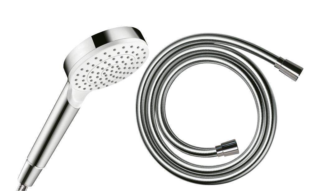 Hansgrohe Crometta Hand Shower Holder Set White/Chrome