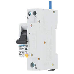 British General Fortress 20A 30mA 1+N Type C  Compact RCBO