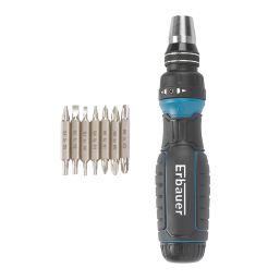 Erbauer  Ratchet Screwdriver & Bit Set 8 Pieces