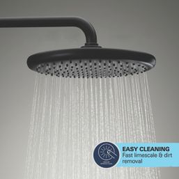 Grohe Vitalio Start 250 HP Rear-Fed Exposed Matt Black Thermostatic Shower System