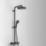 Grohe Vitalio Start 250 HP Rear-Fed Exposed Matt Black Thermostatic Shower System