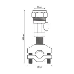 Flomasta Self-Cutting Isolating Valve 15mm