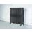 Arroll 760mm x 834mm 4913BTU Black / Silver Cast Iron 3 Column Radiator