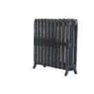 Arroll 760mm x 834mm 4913BTU Black / Silver Cast Iron 3 Column Radiator