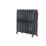 Arroll 760mm x 834mm 4913BTU Black / Silver Cast Iron 3 Column Radiator
