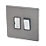 Varilight  13AX Switched Fused Spur  Slate Grey with Black Inserts