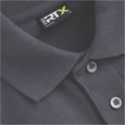 Pro RTX  Personalised Long Sleeve Polo Shirt Grey Small 35 / 37" Chest