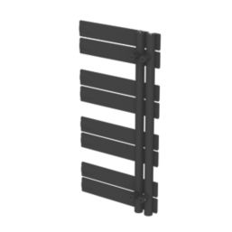 Flomasta Cantilever 800mm x 400mm 1017BTU Black Vertical Designer Radiator