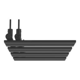 Flomasta Cantilever 800mm x 400mm 1017BTU Black Vertical Designer Radiator
