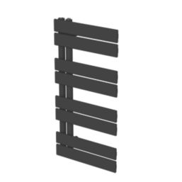 Flomasta Cantilever 800mm x 400mm 1017BTU Black Vertical Designer Radiator