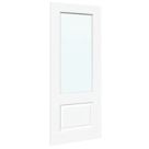Green & Taylor  2-Clear Light Satin Painted White Wooden 2-Panel Internal Door 1981mm x 762mm
