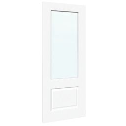 Green & Taylor  2-Clear Light Satin Painted White Wooden 2-Panel Internal Door 1981mm x 762mm