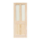 Victorian 2-Clear Light Unfinished Pine Wooden 2-Panel Internal Door 2032mm x 813mm
