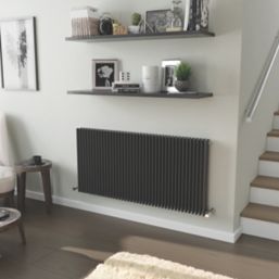 Ximax Aurora Duplex 600mm x 1260mm 5369BTU Anthracite Horizontal Designer Radiator
