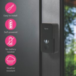 Byron DBY-23452BS Plug-In Wireless Door Chime Black