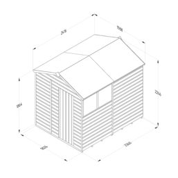 Forest Beckwood 6' x 7' 6" (Nominal) Apex Shiplap Timber Shed