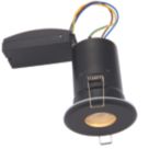 Saxby Major GU10 Fixed  Fire Rated Recessed Downlight Black