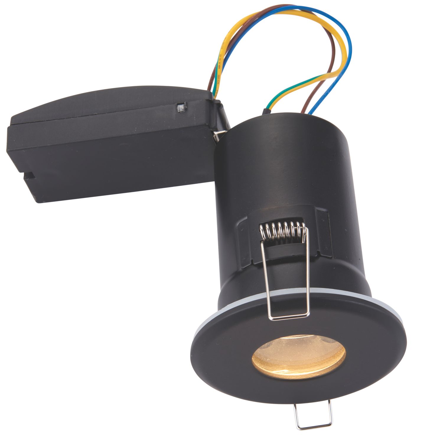 Saxby Major GU10 Fixed Fire Rated Recessed Downlight Black (597RE)