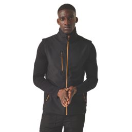 Regatta Navigate 2-Layer Bodywarmer Black/Orange Pop 3X Large 50" Chest