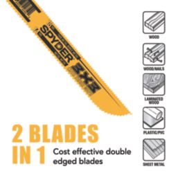 Spyder 3x3  Multi-Material Reciprocating Saw Blade 150mm