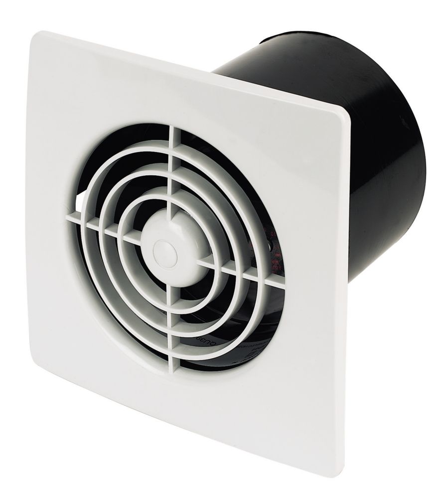 Manrose LP100STW 100mm (4") Axial Bathroom Extractor Fan with Timer White 240V
