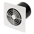 Manrose LP100STW 100mm (4") Axial Bathroom Extractor Fan with Timer White 240V