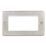 Hager Sollysta WRP4EUBSW 4-Module Modular Faceplate Brushed Steel  1 Pair