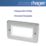 Hager Sollysta WRP4EUBSW 4-Module Modular Faceplate Brushed Steel  1 Pair