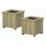 Rowlinson Heritage Square Planter Natural 43cm x 43cm x 42cm 2 Pack