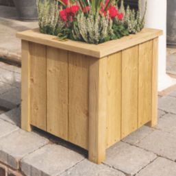Rowlinson Heritage Square Planter Natural 43cm x 43cm x 42cm 2 Pack