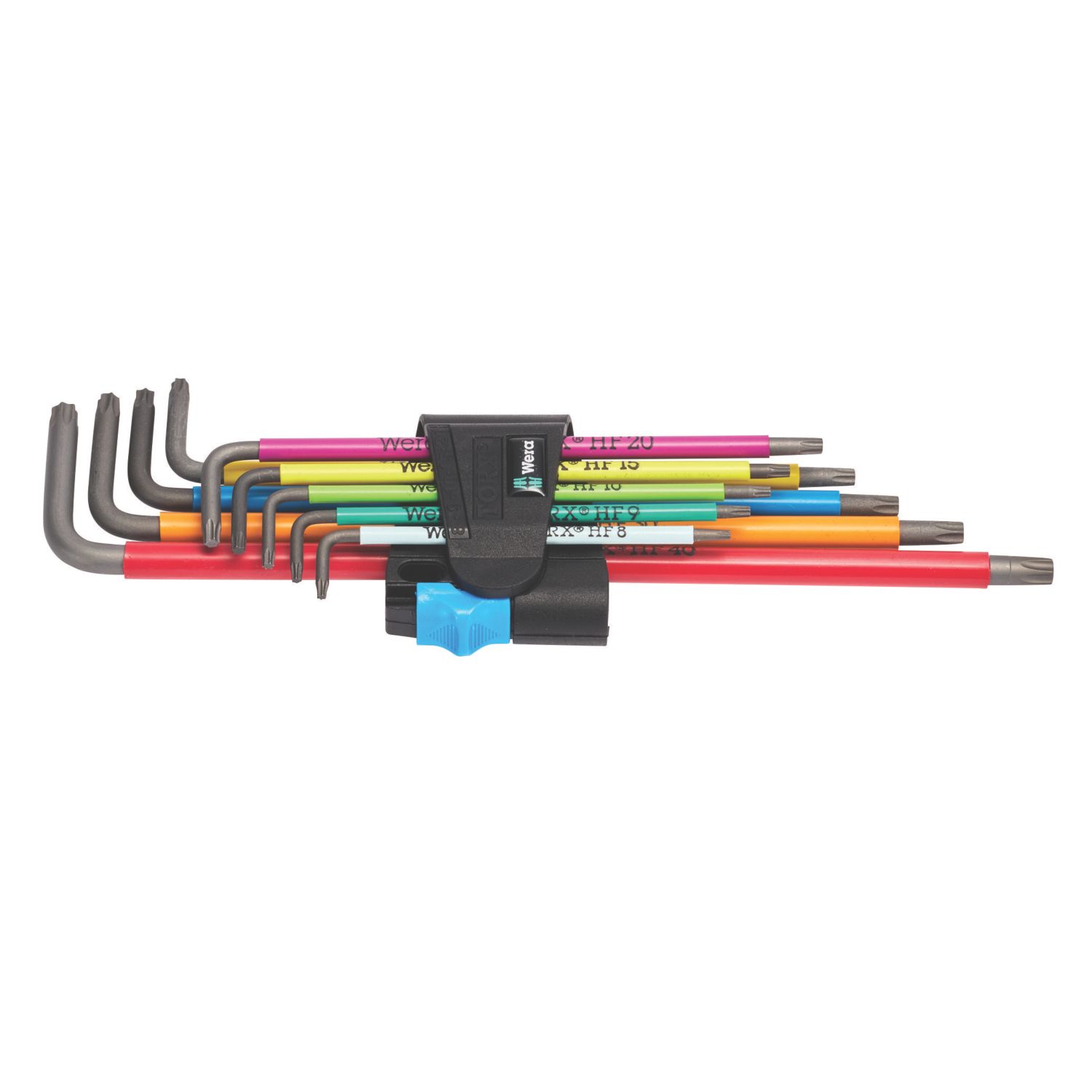 Wera 967/9 TX XL Multicolour HF 1 TX Long L-Key Set 9 Pcs (598HF)