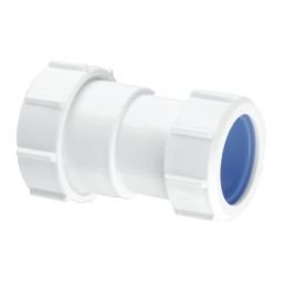 McAlpine S28L-ISO Compression Connection Straight Connector  White 32mm x 32mm