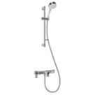 Mira Atom Chrome 98mm Deck Mounted Dual Control Thermostatic Shower Mixer Tap