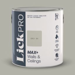 LickPro Max+ 2.5Ltr Grey 04 Matt Emulsion  Paint