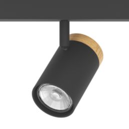 Eglo Cartagena LED 3-Light Spotlight Black & Brown 4.5W 345lm
