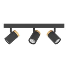 Eglo Cartagena LED 3-Light Spotlight Black & Brown 4.5W 345lm
