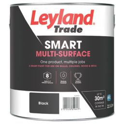 Leyland Trade 2.5Ltr Black Eggshell Emulsion Multi Surface Paint