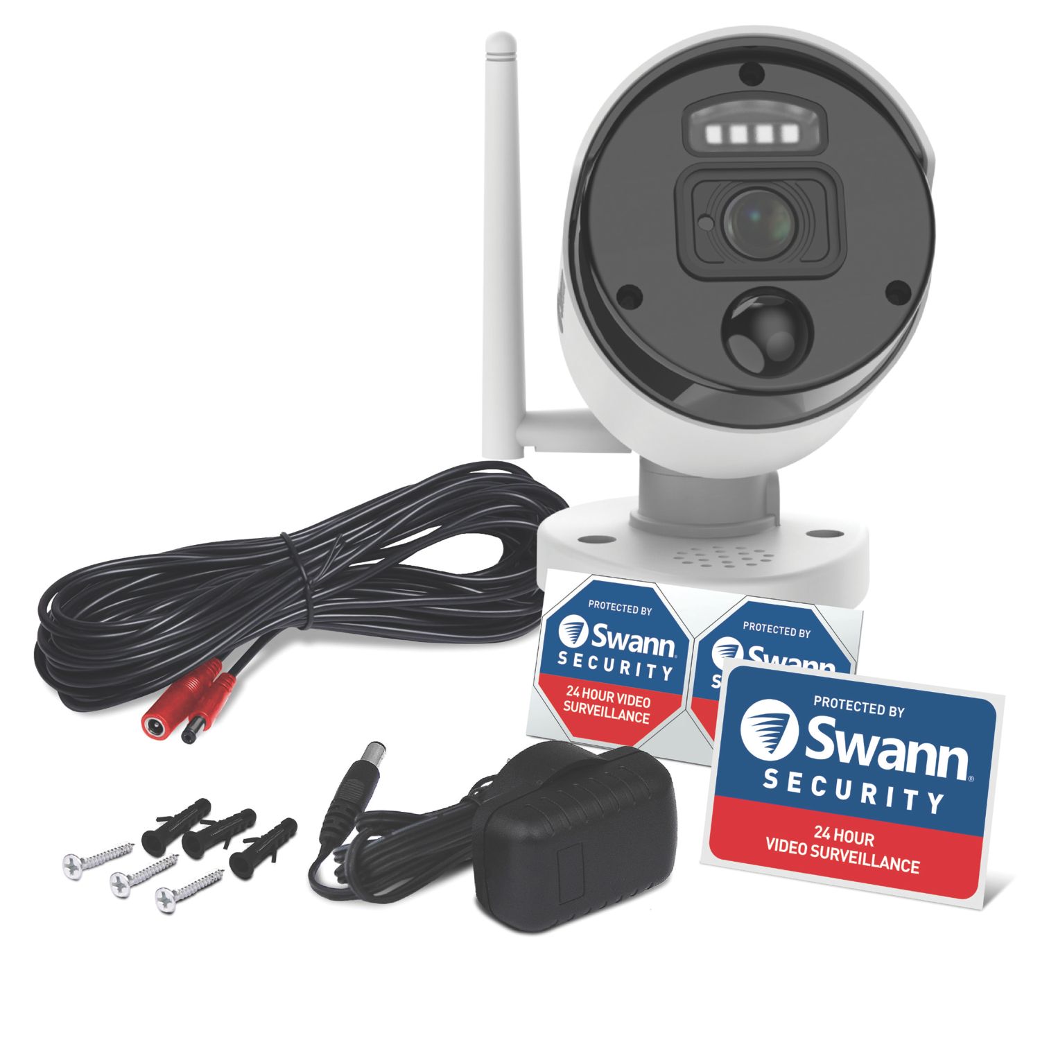 Swann SWNVW-500CAM-EU White Wired 1080p Indoor & Outdoor Bullet Add-On Camera (598PV)